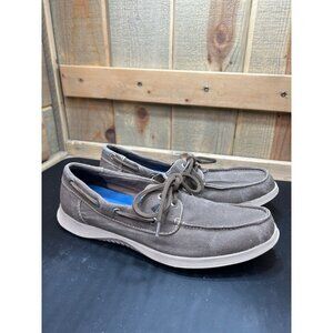 Sperry Top-Sider Mens Canvas Boat Shoes Size 8.5 Brown Slip On